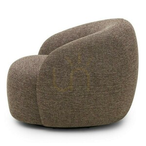 NORA Swivel Chair, Brown and Cream, with Rounded Shapes by Nova Nook 5 NORA Swivel Chair, Brown and Cream, with Rounded Shapes by Nova Nook small 5