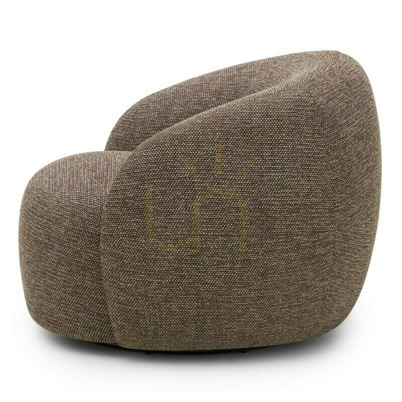 Check NORA Swivel Chair, Brown and Cream, with Rounded Shapes by Nova Nook NORA Swivel Chair, Brown and Cream, with Rounded Shapes by Nova Nook