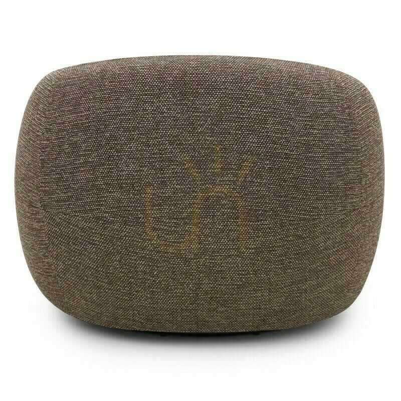View NORA Swivel Chair, Brown and Cream, with Rounded Shapes by Nova Nook NORA Swivel Chair, Brown and Cream, with Rounded Shapes by Nova Nook