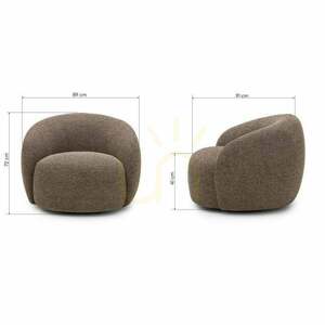 NORA Swivel Chair, Brown and Cream, with Rounded Shapes by Nova Nook 7 NORA Swivel Chair, Brown and Cream, with Rounded Shapes by Nova Nook small 7