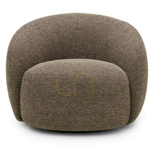 NORA Swivel Chair, Brown and Cream, with Rounded Shapes by Nova Nook 0 NORA Swivel Chair, Brown and Cream, with Rounded Shapes by Nova Nook small 0