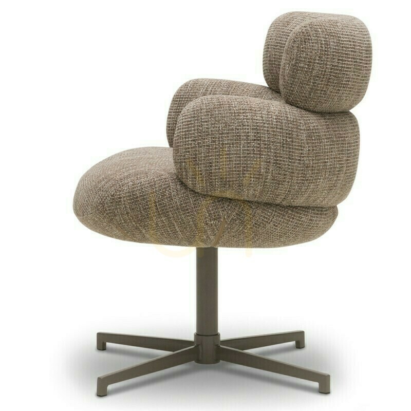 Display MOKE Armchair, brown with cream/light brown legs by Nova Nook MOKE Armchair, brown with cream/light brown legs by Nova Nook