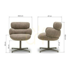 MOKE Armchair, brown with cream/light brown legs by Nova Nook 6 MOKE Armchair, brown with cream/light brown legs by Nova Nook small 6