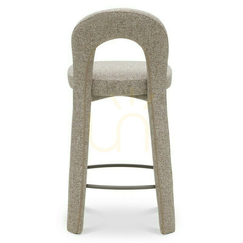 Check ARI Upholstered Stool, Brown and Cream, Nova Nook ARI Upholstered Stool, Brown and Cream, Nova Nook