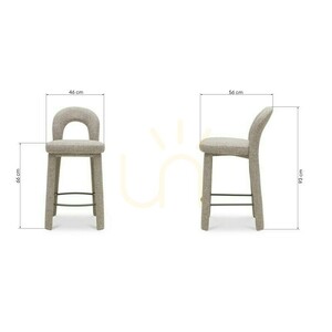 ARI Upholstered Stool, Brown and Cream, Nova Nook 6 ARI Upholstered Stool, Brown and Cream, Nova Nook small 6