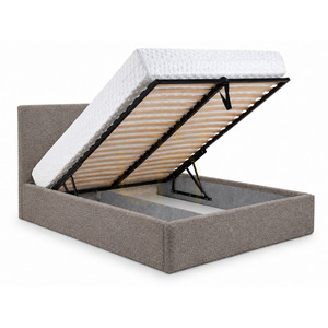 SEMPLICE Upholstered Bed with Storage – 180x200 – GAVA 18 DARK BEIGE Nova Nook small 6