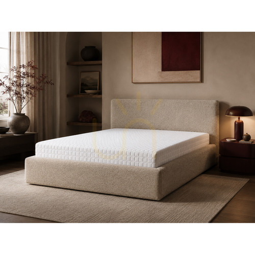 Check SEMPLICE Upholstered Bed with Storage – 160x200 – GAVA 03 BEIGE Nova Nook