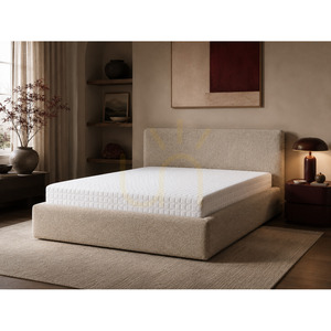 SEMPLICE Upholstered Bed with Storage – 160x200 – GAVA 03 BEIGE Nova Nook small 1
