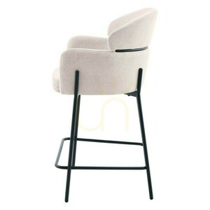 Set of 2 MAREO bar stools, light beige, black legs, minimum order quantity – 2 pieces, Nova Nook 2 Set of 2 MAREO bar stools, light beige, black legs, minimum order quantity – 2 pieces, Nova Nook small 2