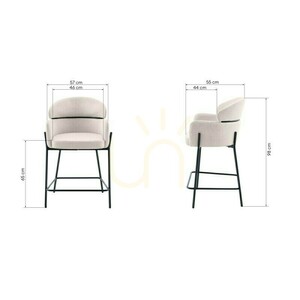 Set of 2 MAREO bar stools, light beige, black legs, minimum order quantity – 2 pieces, Nova Nook 5 Set of 2 MAREO bar stools, light beige, black legs, minimum order quantity – 2 pieces, Nova Nook small 5