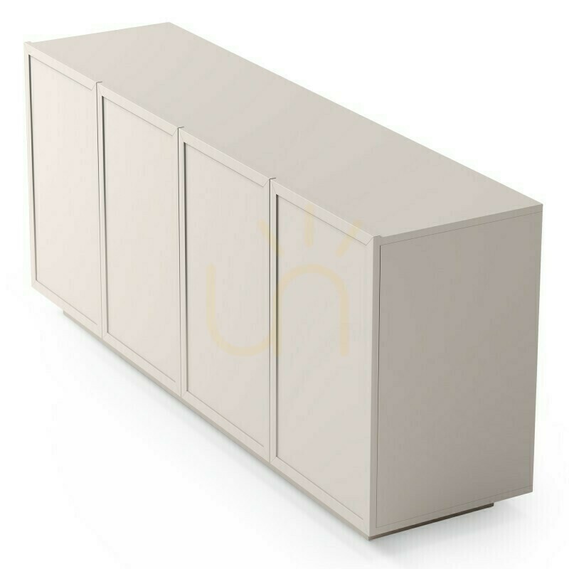 View OKA 160-cm four-door dresser, cashmere color, with Nova Nook panels OKA 160-cm four-door dresser, cashmere color, with Nova Nook panels