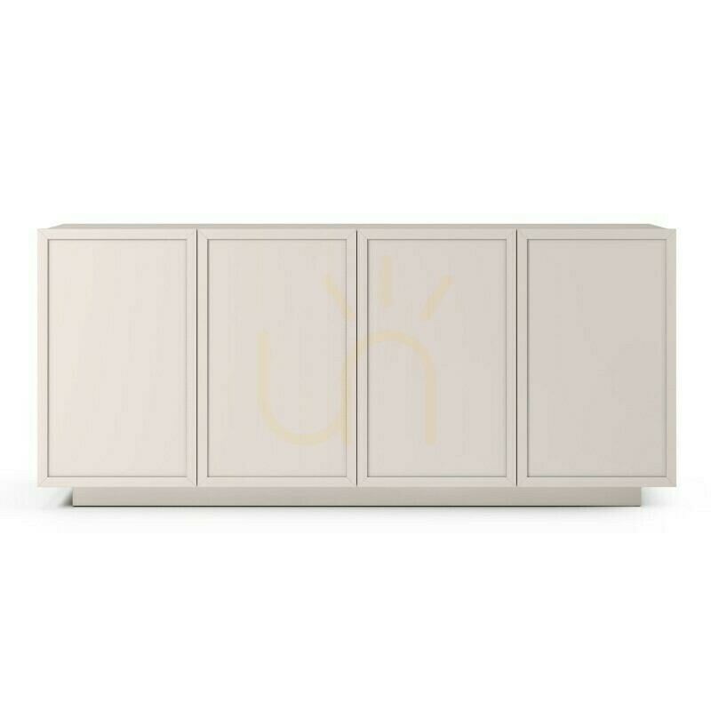 Check OKA 160-cm four-door dresser, cashmere color, with Nova Nook panels OKA 160-cm four-door dresser, cashmere color, with Nova Nook panels