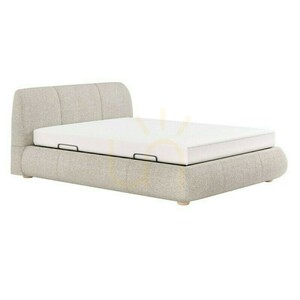 OVIN Upholstered Bed, 160 x 200 cm, with frame and storage, light beige, Nova Nook 0 OVIN Upholstered Bed, 160 x 200 cm, with frame and storage, light beige, Nova Nook small 0