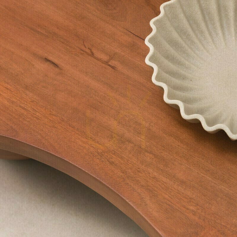 Preview OBIG Coffee Table, mango wood, walnut, rounded shapes by Nova Nook OBIG Coffee Table, mango wood, walnut, rounded shapes by Nova Nook