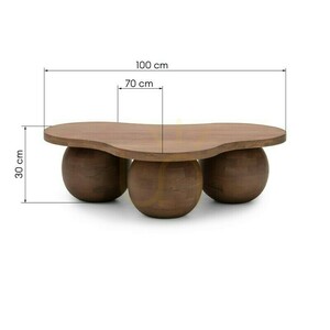 OBIG Coffee Table, mango wood, walnut, rounded shapes by Nova Nook 7 OBIG Coffee Table, mango wood, walnut, rounded shapes by Nova Nook small 7