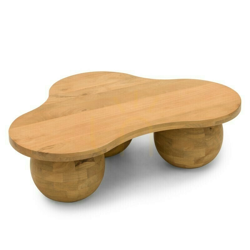 Check OBIG Coffee Table, mango wood, natural color, rounded shapes by Nova Nook OBIG Coffee Table, mango wood, natural color, rounded shapes by Nova Nook
