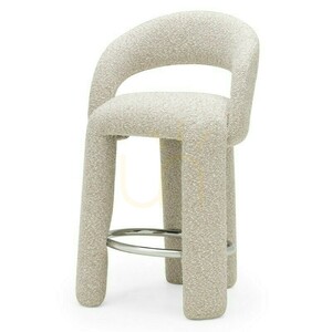 Set of 2 LISE upholstered stools, in beige and cream; minimum order quantity – 2 pieces, Nova Nook small 2