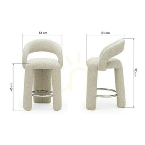 Set of 2 LISE upholstered stools, in beige and cream; minimum order quantity – 2 pieces, Nova Nook small 7