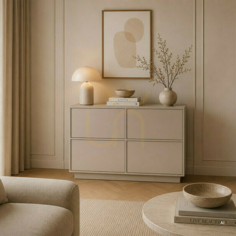 Preview WASABI Four-Door Chest of Drawers, Cashmere Color by Nova Nook WASABI Four-Door Chest of Drawers, Cashmere Color by Nova Nook