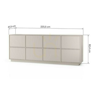 WASABI 8-door dresser, 220 cm, cashmere color by Nova Nook small 9