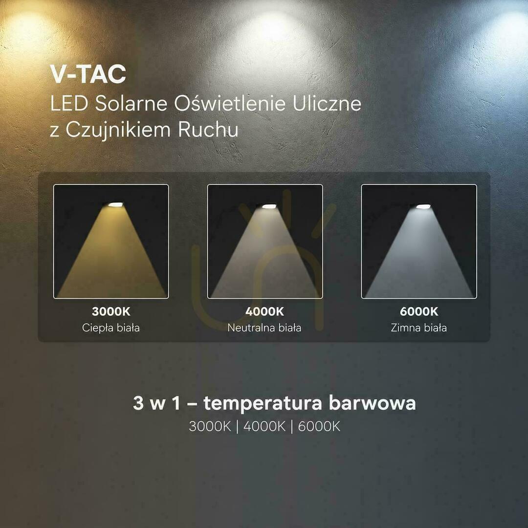 Preview V-TAC 40W LED Solar Street Light, Black, IP65, 150 lm/W, CCT VT-ST43, 6000 lm V-TAC 40W LED Solar Street Light, Black, IP65, 150 lm/W, CCT VT-ST43, 6000 lm