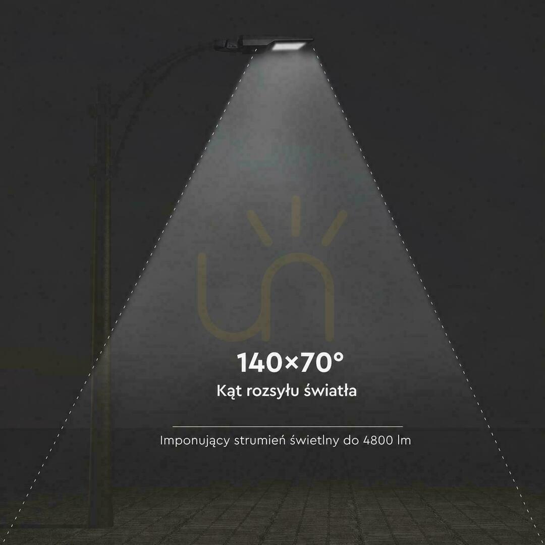 Preview V-TAC 40W LED Solar Street Light, Black, IP65, 150 lm/W, CCT VT-ST43, 6000 lm V-TAC 40W LED Solar Street Light, Black, IP65, 150 lm/W, CCT VT-ST43, 6000 lm