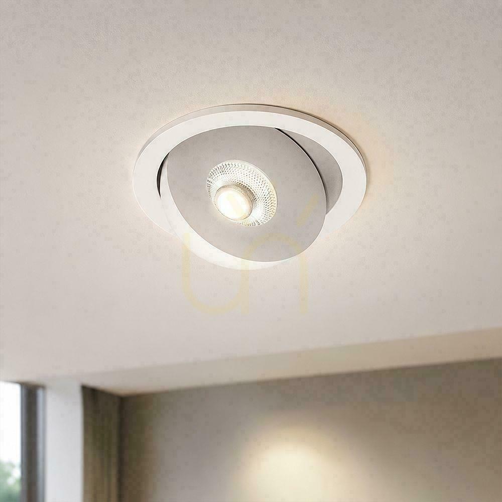 Display V-TAC LED CREE Recessed Tiltable Downlight, 12W, CRI90+, CCT, IP44, White, VT-110011CCT, 800 lm, 6-Year Warranty V-TAC LED CREE Recessed Tiltable Downlight, 12W, CRI90+, CCT, IP44, White, VT-110011CCT, 800 lm, 6-Year Warranty