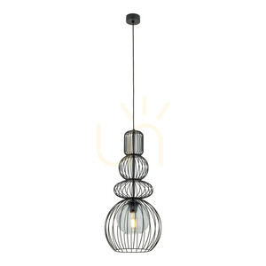 Kago Black Pendant Light 1 Xe27 small 8