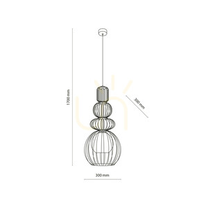 Kago Black Pendant Light 1 Xe27 small 9