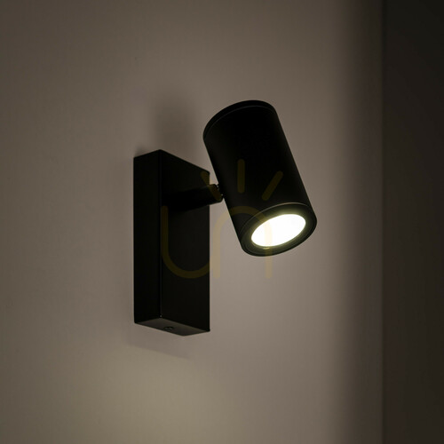 Check Nexo Black GU10 Wall Sconce IP44