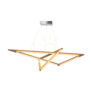 Vinci Pendant Light, Oiled Oak/Matte Nickel, 2xLED 49 W, Up&amp;Down, 155 cm small 1