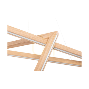 Vinci Pendant Light, Oiled Oak/Matte Nickel, 2xLED 49 W, Up&amp;Down, 155 cm small 2