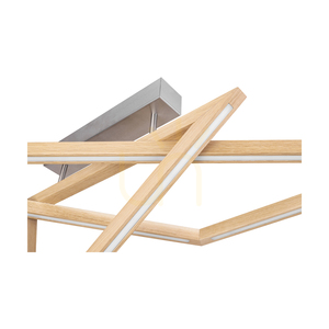 Vinci Ceiling Light, Oiled Oak/Matte Nickel, 2xLED, 48 W, 155 cm 2 Vinci Ceiling Light, Oiled Oak/Matte Nickel, 2xLED, 48 W, 155 cm small 2