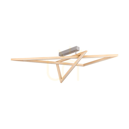 Check Vinci Ceiling Light, Oiled Oak/Matte Nickel, 2xLED, 48 W, 155 cm