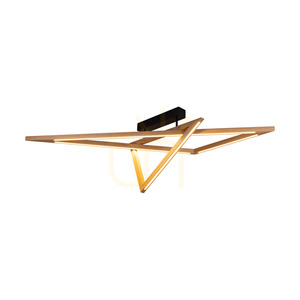 Vinci Ceiling Light, Oiled Oak/Black, 2xLED, 48 W, 155 cm small 1