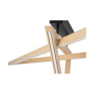 Vinci Ceiling Light, Oiled Oak/Black, 2xLED, 48 W, 155 cm small 2