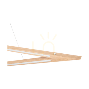 Vinci Pendant Light, Oiled Oak/Matte Nickel, 1xLED 35 W, Up&amp;Down, 155 cm small 2