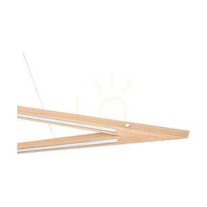 Vinci Pendant Light, Oiled Oak/Black, 1xLED 35 W, Up&amp;Down, 155 cm small 2