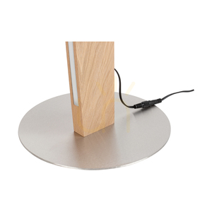 Dubai Floor Lamp, Oiled Oak/Matte Nickel, 1xLED 33 W, Ø30 cm small 2