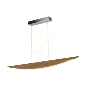 Dubai Pendant Light, Oiled Oak/Matte Nickel, 1xLED 23 W, Up&Down, 117 cm 1 Dubai Pendant Light, Oiled Oak/Matte Nickel, 1xLED 23 W, Up&Down, 117 cm small 1