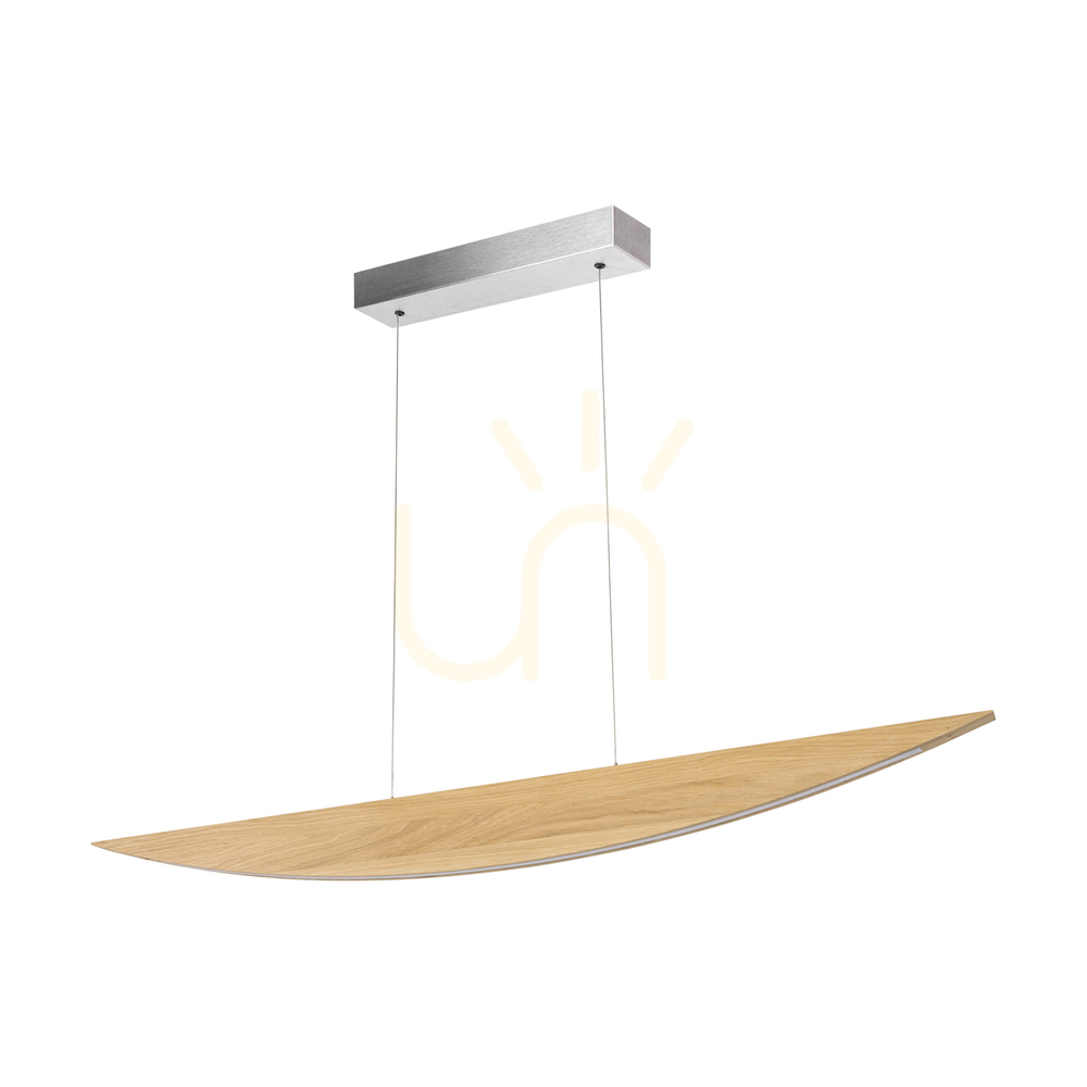 Check Dubai Pendant Light, Oiled Oak/Matte Nickel, 1xLED 23 W, Up&Down, 117 cm Dubai Pendant Light, Oiled Oak/Matte Nickel, 1xLED 23 W, Up&Down, 117 cm