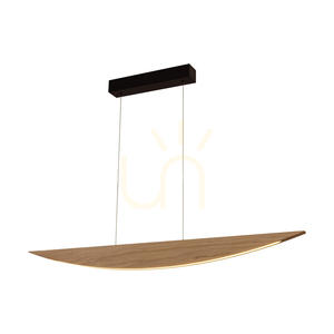 Dubai Pendant Light, Oiled Oak/Black, 1xLED 23 W, Up&amp;Down, 117 cm small 1