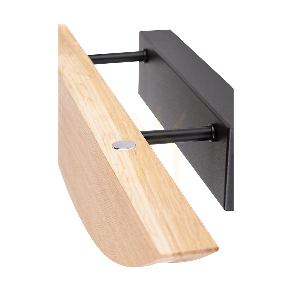 Preview Dubai Wall Sconce, Oiled Oak/Black, 1xLED 12.5 W, 56 cm Dubai Wall Sconce, Oiled Oak/Black, 1xLED 12.5 W, 56 cm