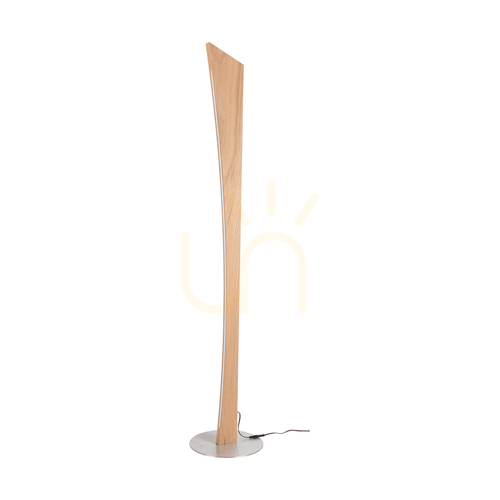 Check Ziad Floor Lamp, Oiled Oak/Matte Nickel, 1xLED 33 W, Ø30 cm
