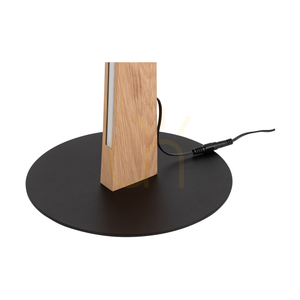 Ziad Floor Lamp, Oiled Oak/Black, 1xLED 33 W, Ø30 cm small 2