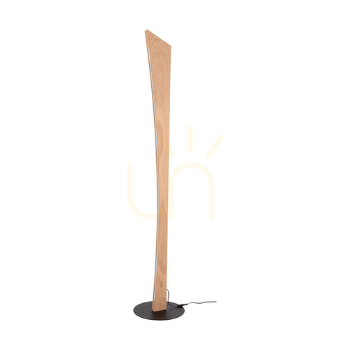 Check Ziad Floor Lamp, Oiled Oak/Black, 1xLED 33 W, Ø30 cm