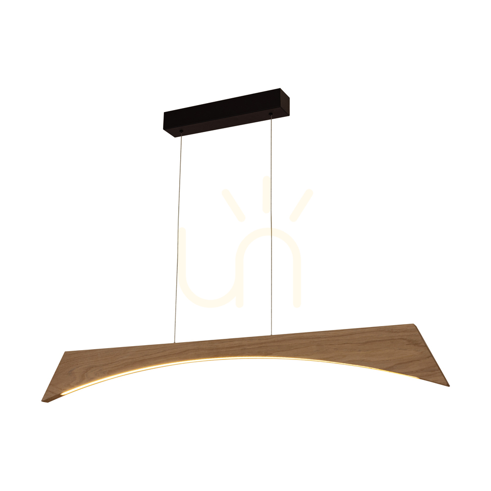 View Ziad Pendant Light, Oiled Oak/Black, 1xLED 23 W, Up&Down, 118 cm Ziad Pendant Light, Oiled Oak/Black, 1xLED 23 W, Up&Down, 118 cm