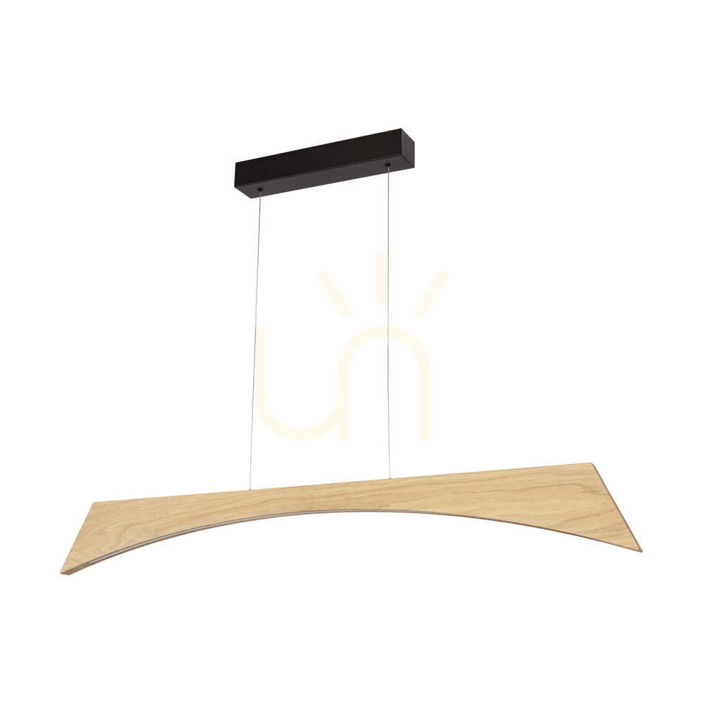 Check Ziad Pendant Light, Oiled Oak/Black, 1xLED 23 W, Up&Down, 118 cm Ziad Pendant Light, Oiled Oak/Black, 1xLED 23 W, Up&Down, 118 cm