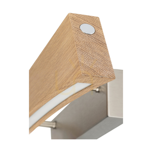 Ziad Wall Sconce, Oiled Oak/Matte Nickel, 1xLED 11.5 W, 56 cm small 2