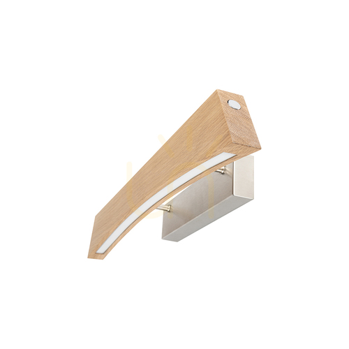 Check Ziad Wall Sconce, Oiled Oak/Matte Nickel, 1xLED 11.5 W, 56 cm